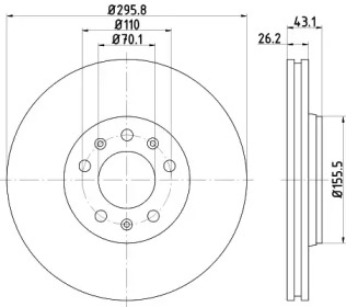 Тормозной диск (HELLA: 8DD 355 122-371)