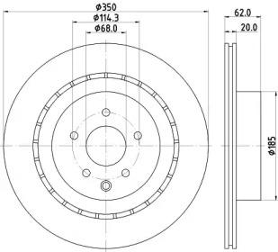 Тормозной диск (HELLA: 8DD 355 122-261)