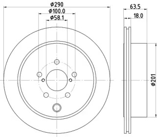 Тормозной диск (HELLA: 8DD 355 122-281)