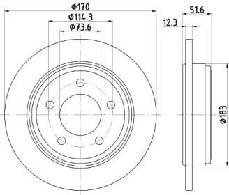 Тормозной диск (HELLA: 8DD 355 122-361)