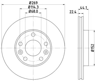 Тормозной диск (HELLA: 8DD 355 122-431)