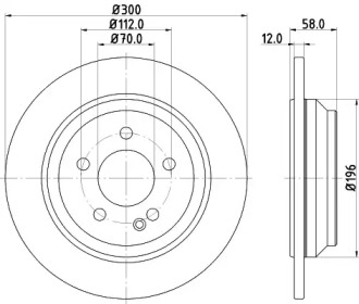 Тормозной диск (HELLA: 8DD 355 122-441)