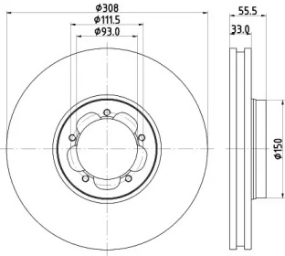 Тормозной диск (HELLA: 8DD 355 123-131)