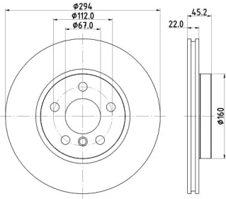 Тормозной диск (HELLA: 8DD 355 122-651)