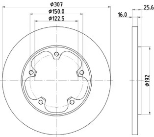 Тормозной диск (HELLA: 8DD 355 122-781)