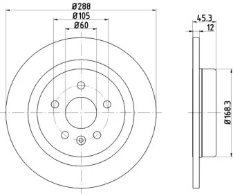 Тормозной диск (HELLA: 8DD 355 122-741)