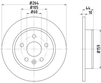 Тормозной диск (HELLA: 8DD 355 122-751)