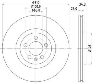 Тормозной диск (HELLA: 8DD 355 122-811)