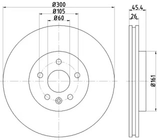 Тормозной диск (HELLA: 8DD 355 122-851)