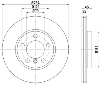 Тормозной диск (HELLA: 8DD 355 122-931)