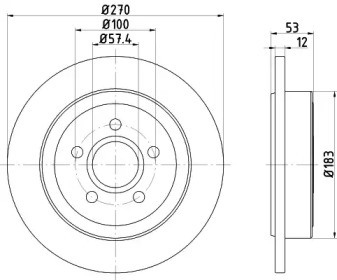 Тормозной диск (HELLA: 8DD 355 122-941)