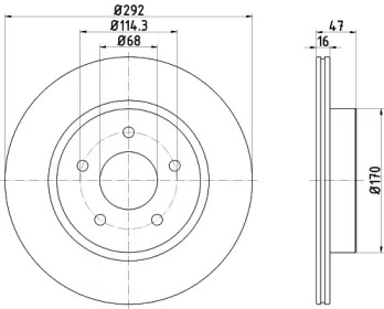 Тормозной диск (HELLA: 8DD 355 123-061)