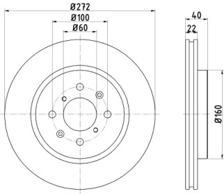 Тормозной диск (HELLA: 8DD 355 123-071)