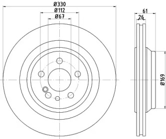 Тормозной диск (HELLA: 8DD 355 123-081)