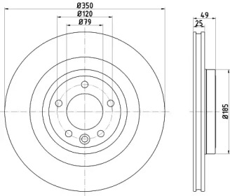 Тормозной диск (HELLA: 8DD 355 123-091)