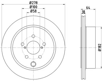 Тормозной диск (HELLA: 8DD 355 123-101)