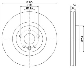 Тормозной диск (HELLA: 8DD 355 123-111)