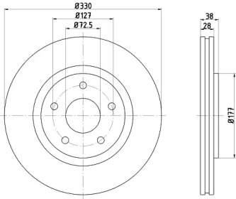 Тормозной диск (HELLA: 8DD 355 123-151)