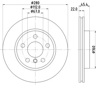 Тормозной диск (HELLA: 8DD 355 123-481)