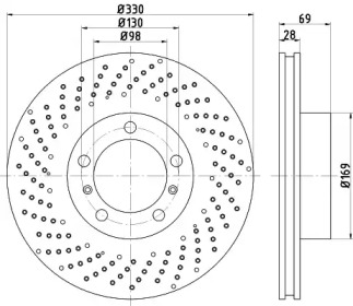 Тормозной диск (HELLA: 8DD 355 125-021)