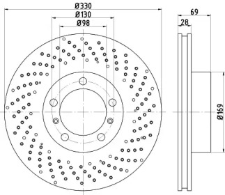 Тормозной диск (HELLA: 8DD 355 125-031)