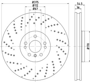 Тормозной диск (HELLA: 8DD 355 125-041)