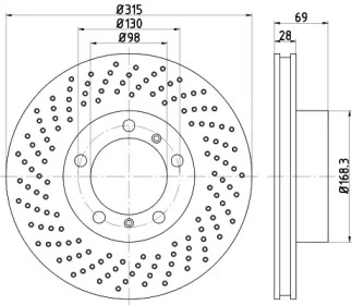 Тормозной диск (HELLA: 8DD 355 125-051)