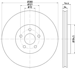 Тормозной диск (HELLA: 8DD 355 125-131)