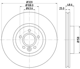 Тормозной диск (HELLA: 8DD 355 125-151)