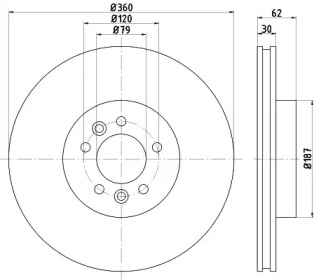 Тормозной диск (HELLA: 8DD 355 125-251)