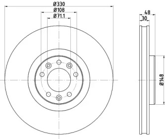 Тормозной диск (HELLA: 8DD 355 125-331)