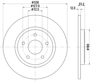 Тормозной диск (HELLA: 8DD 355 125-311)