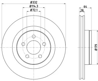 Тормозной диск (HELLA: 8DD 355 125-441)