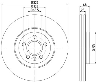 Тормозной диск (HELLA: 8DD 355 125-471)