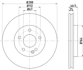 Тормозной диск (HELLA: 8DD 355 125-541)