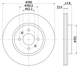 Тормозной диск (HELLA: 8DD 355 125-501)