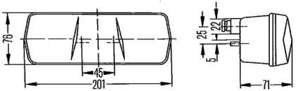 Фонарь (HELLA: 2SD 001 680-271)