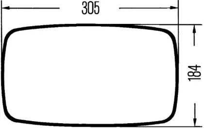 Зеркало (HELLA: 8SB 003 614-001)