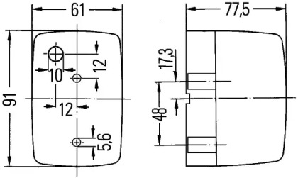 Фонарь (HELLA: 2BM 002 652-051)