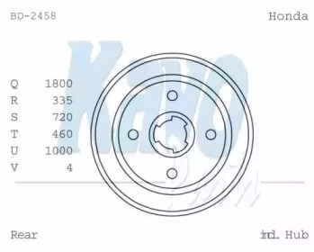 Тормозный барабан (KAVO PARTS: BD-2458)