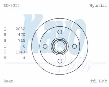 Тормозный барабан (KAVO PARTS: BD-3355)