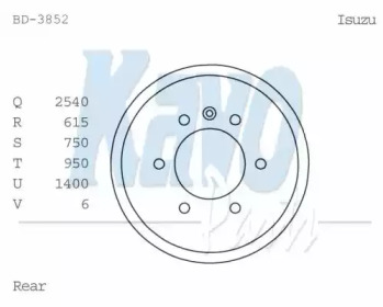 Тормозный барабан (KAVO PARTS: BD-3852)