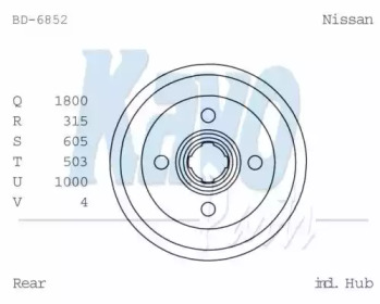 Тормозный барабан (KAVO PARTS: BD-6852)