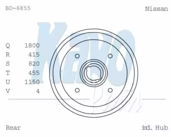 Тормозный барабан (KAVO PARTS: BD-6855)