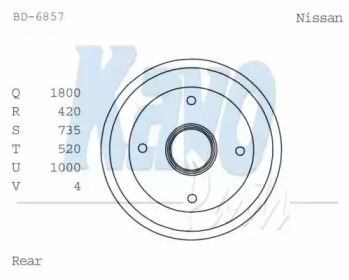 Тормозный барабан (KAVO PARTS: BD-6857)