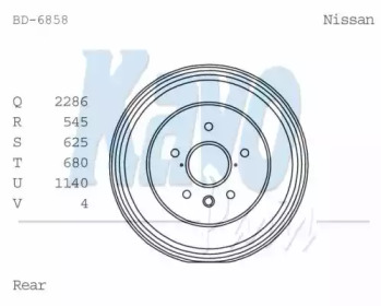 Тормозный барабан (KAVO PARTS: BD-6858)