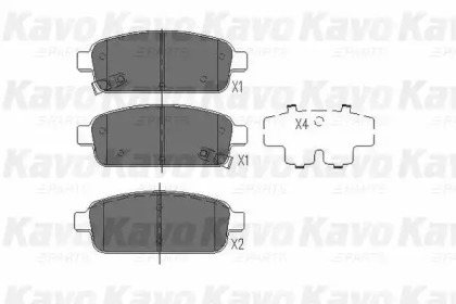 Комплект тормозных колодок (KAVO PARTS: BP-1022)