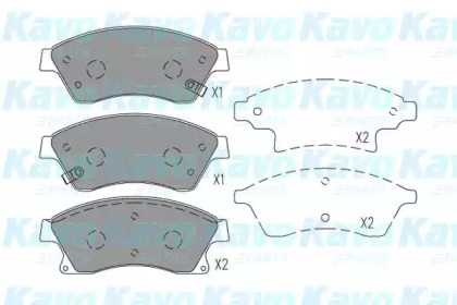 Комплект тормозных колодок (KAVO PARTS: BP-1023)