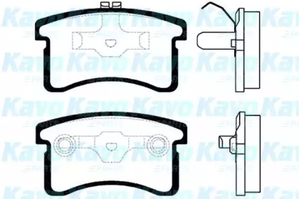 Комплект тормозных колодок (KAVO PARTS: BP-1507)