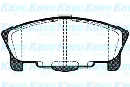 Комплект тормозных колодок (KAVO PARTS: BP-1508)